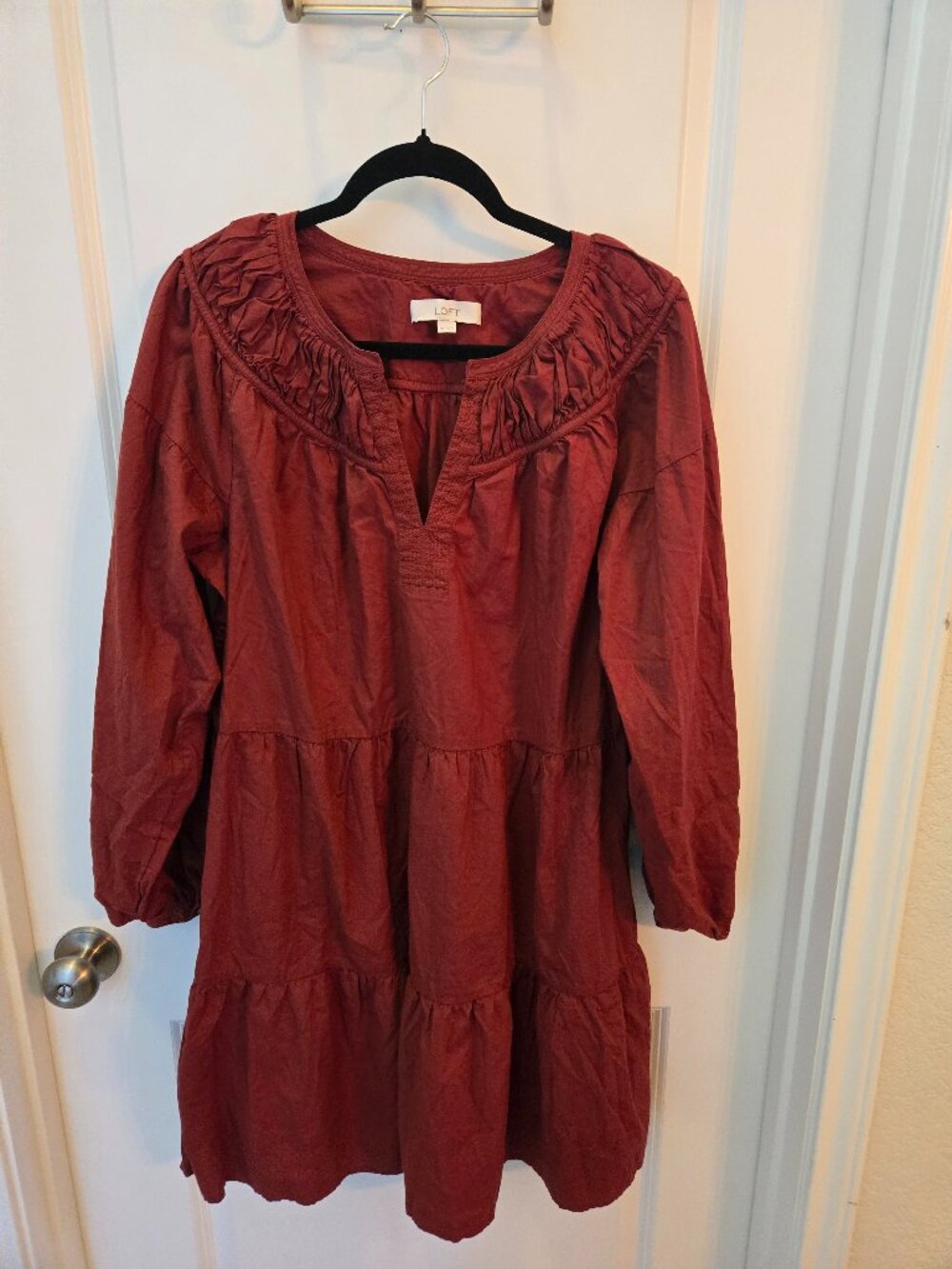 Loft extra large Burgandy dress